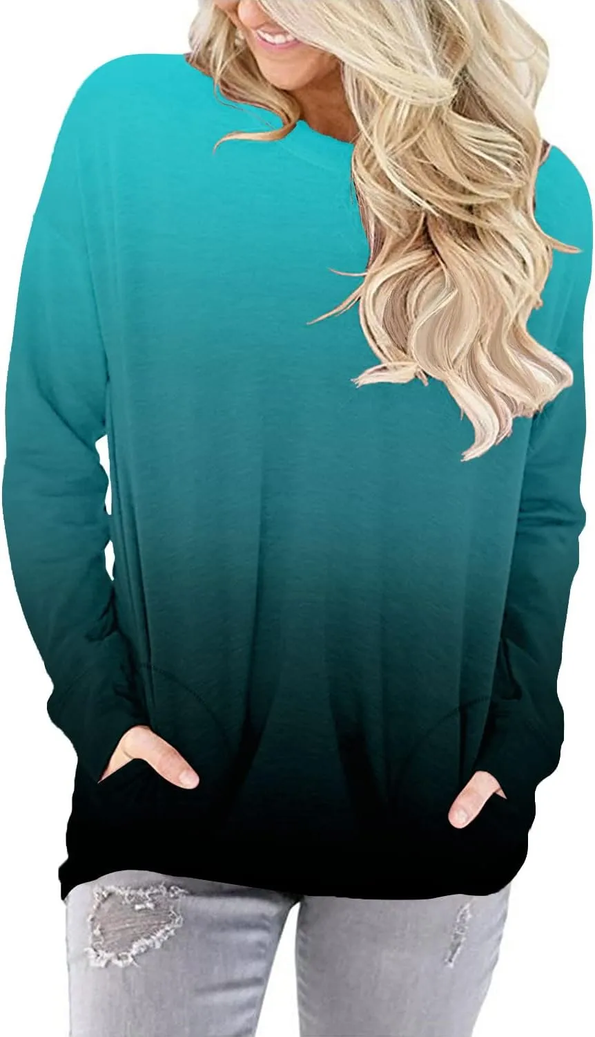 onlypuff Women's Pocket Shirt Graphic Tunic Tops Sweatshirts