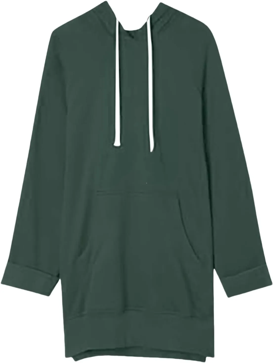 Oversized Hoodie Dress for Women, Pullover Long Sleeve Split Hem Valentines Day Sweatshirts with Pockets