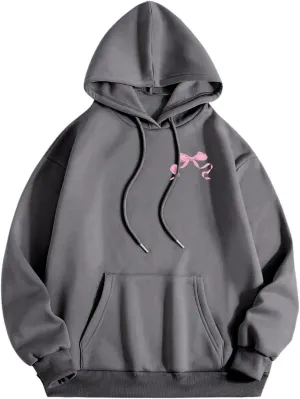 Oversized Hoodies for Women Plus Size Fall Long Sleeve Casual Print Preppy Hoodie Y2k Sweatshirts Teen Girls Clothes