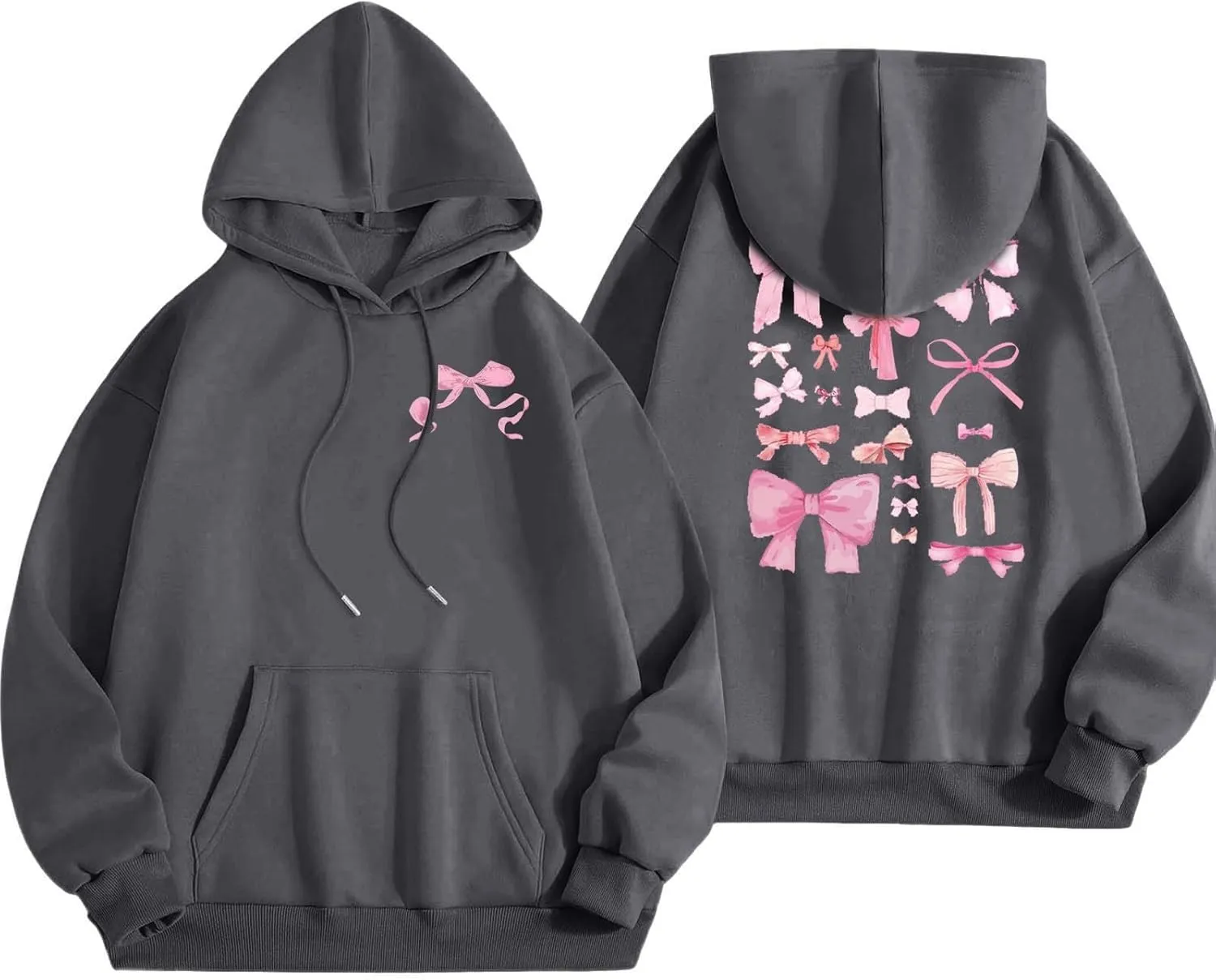 Oversized Hoodies for Women Plus Size Fall Long Sleeve Casual Print Preppy Hoodie Y2k Sweatshirts Teen Girls Clothes