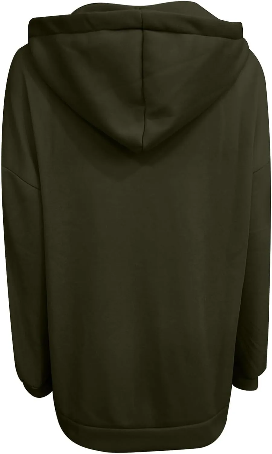 Oversized Zip Up Hoodies for Women Plus Size Long Sleeve Hooded Sweatshirt Casual Fall Long Jacket with Pockets