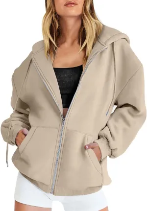 Prime of Deals Lightning Of Today Oversized Sweater For Women Full Zip Hoody Navy Blue Sweat Shirt Jackets For Teen Girls Soft Hoodie Hoodies For Women Zipper