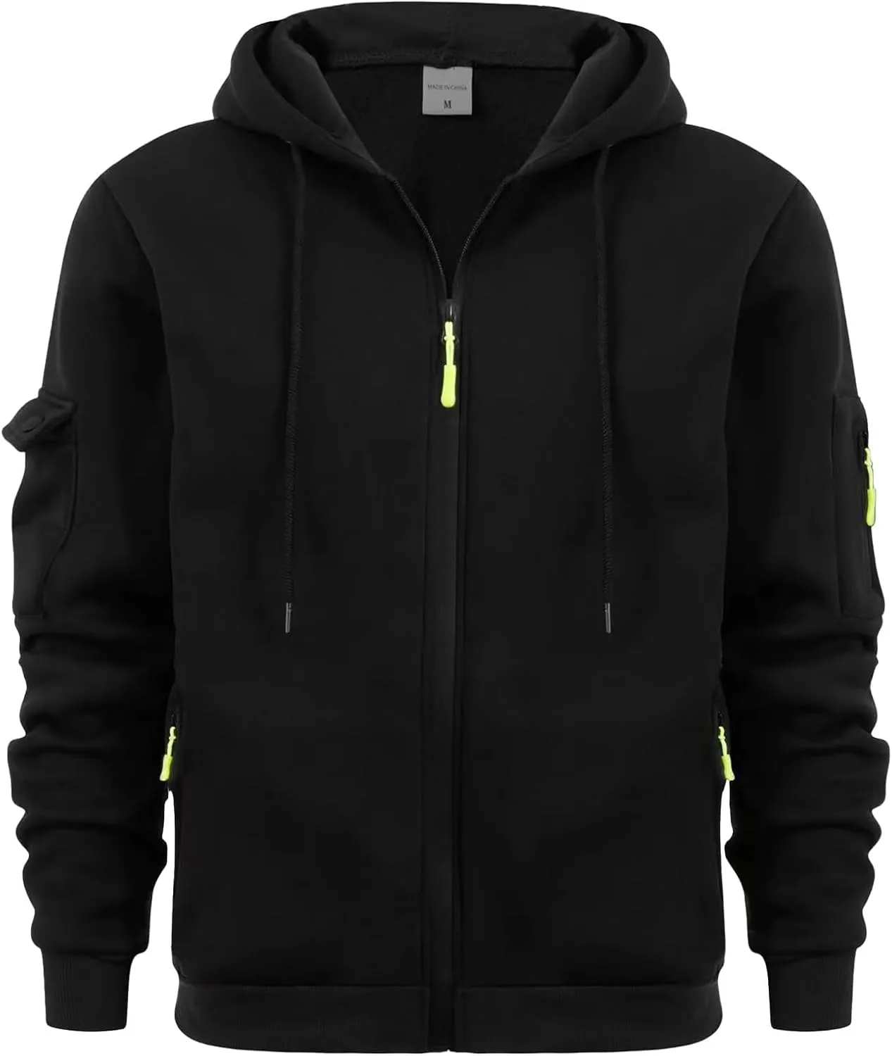 Pullover & Full Zip Mens' Autumn Winter Long Sleeve Zipper Hooded Sweatshirt Men's Hooded Fleece Sweatshirt With