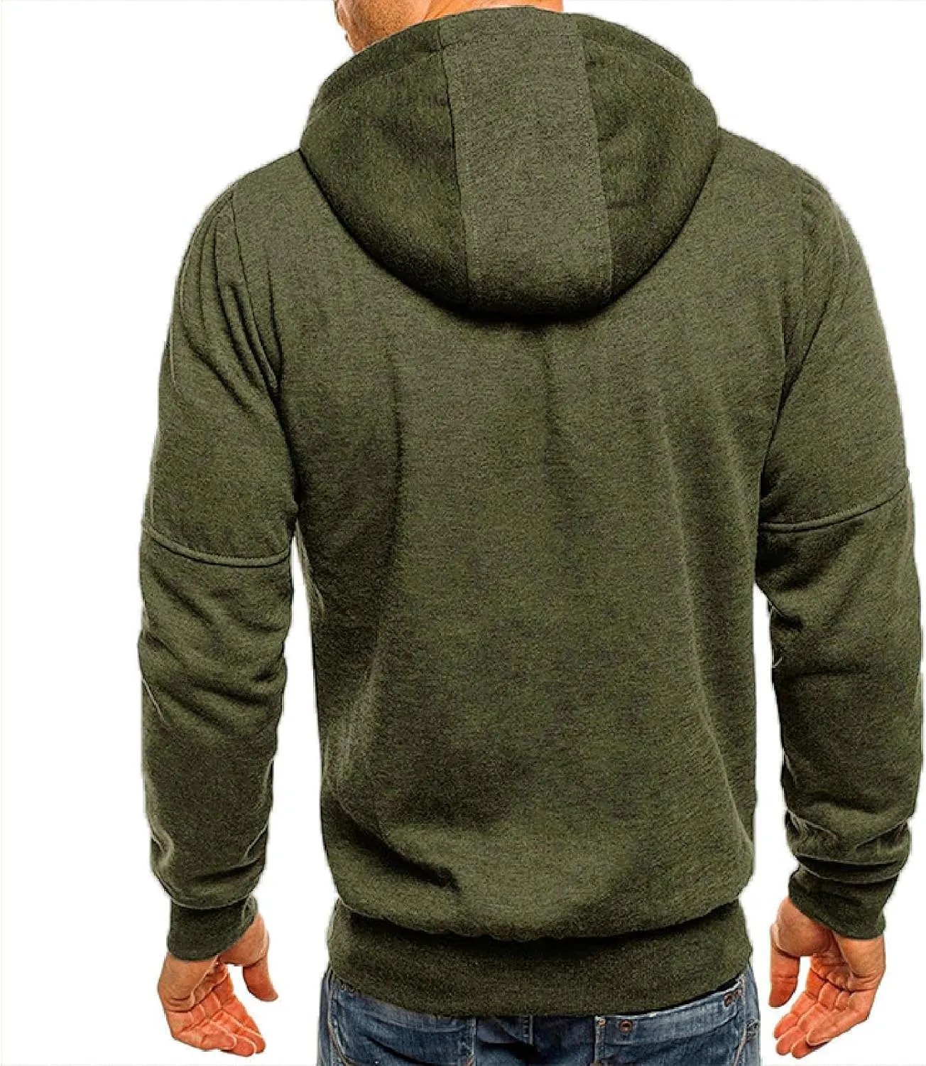 Pullover & Full Zip Mens' Autumn Winter Long Sleeve Zipper Hooded Sweatshirt Men's Hooded Fleece Sweatshirt With
