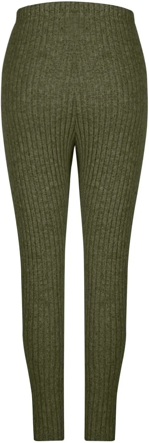 Ribbed Knit Pants for Women 2024 Casual Solid Drawstring Waist Trousers Loose High Waist Tight Hip Lifting Stretch Yoga Pant