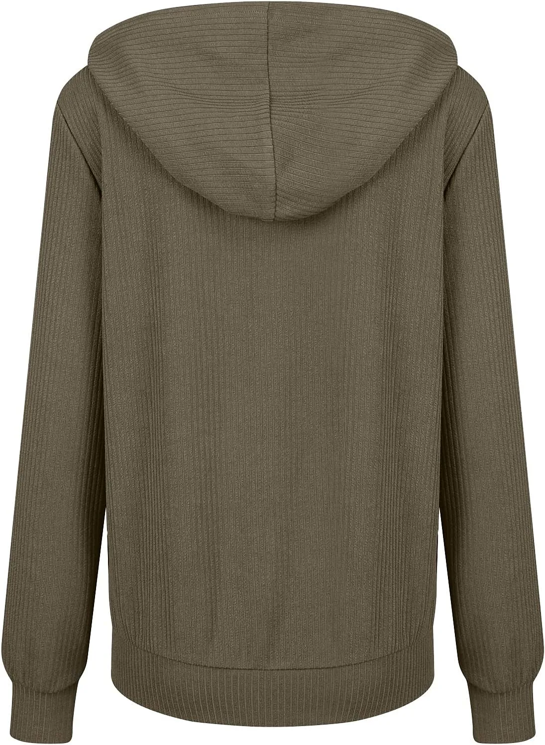RMXEi Long Sleeve Open Front Cardigans For Women Casual Knit Zip Up Hooded Outwear Sweatshirt Coat