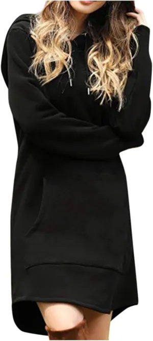 RMXEi Oversize Sweatshirt Women,Women Long Length Loose Casual Solid Drawstring Hoodie Pullover With Big Pocket