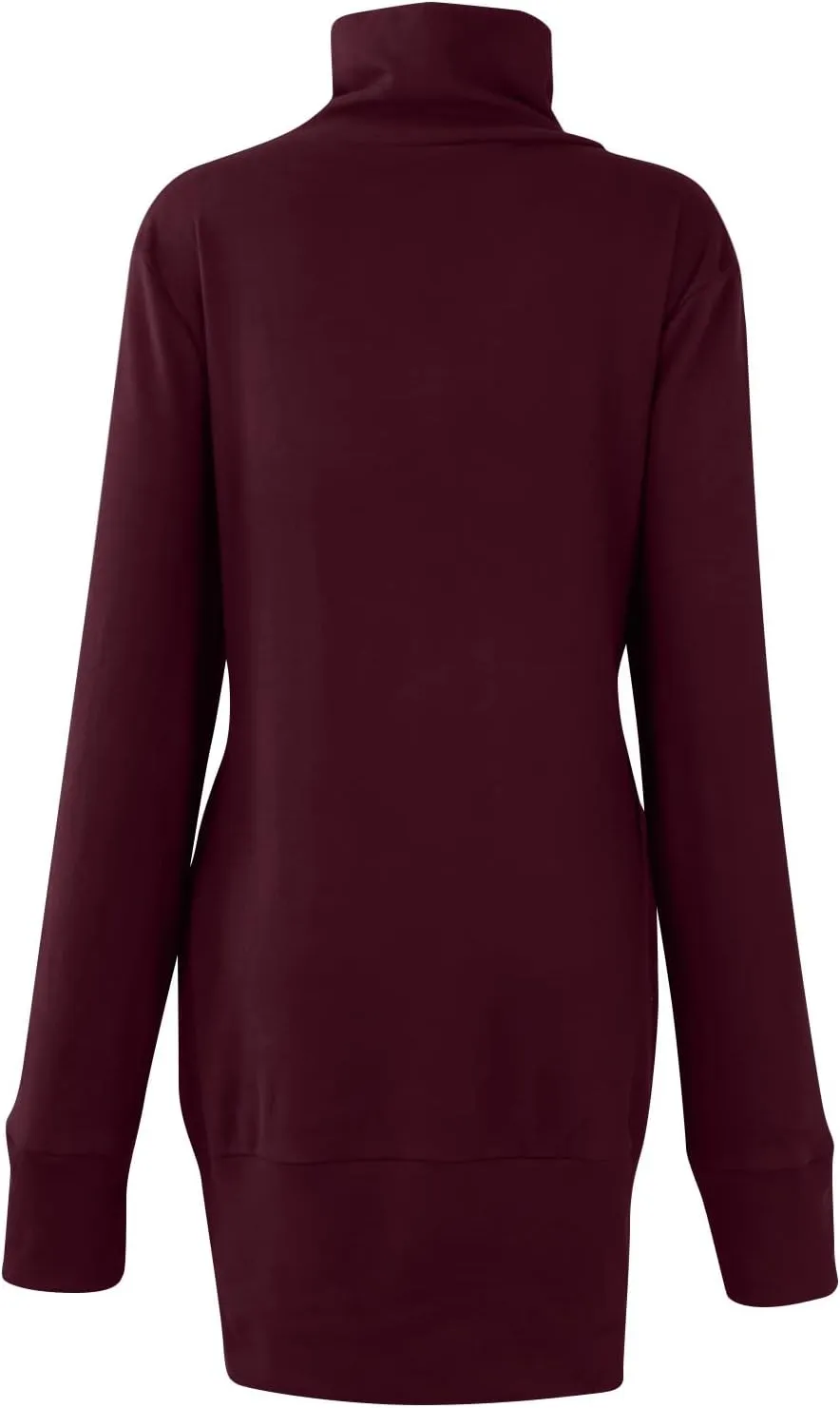 RMXEi Women's Sweatshirt Hoodie - Pullover Turtleneck Mini Dress, Winter Casual Hoodie