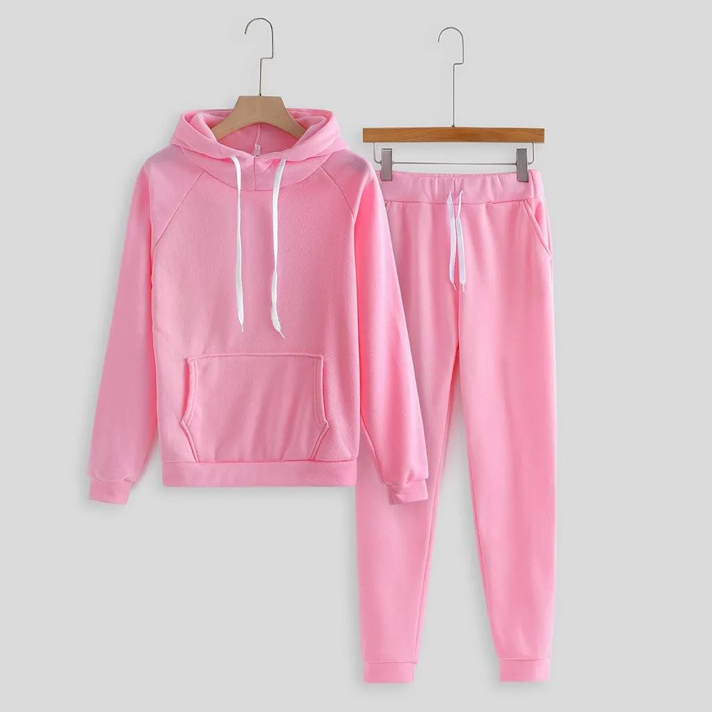 SHAOBGE Womens 2 Piece Outfits Lounge Hoodie Sweatsuit Sets Oversized Sweatshirt Baggy Fall Fashion Sweatpants with Pockets