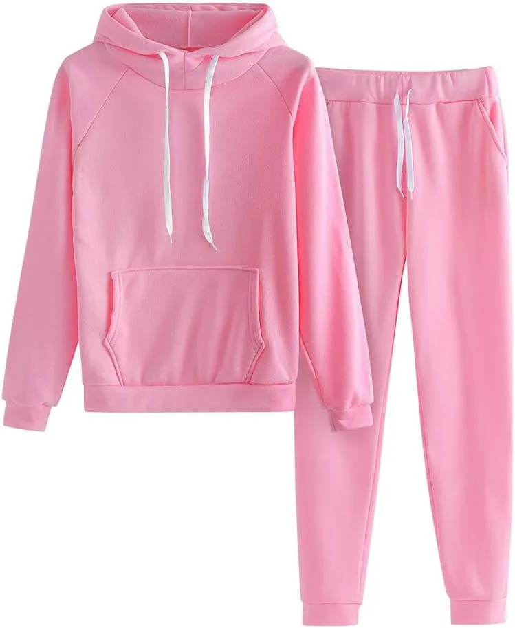 SHAOBGE Womens 2 Piece Outfits Lounge Hoodie Sweatsuit Sets Oversized Sweatshirt Baggy Fall Fashion Sweatpants with Pockets