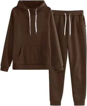 SHAOBGE Womens 2 Piece Outfits Lounge Hoodie Sweatsuit Sets Oversized Sweatshirt Baggy Fall Fashion Sweatpants with Pockets