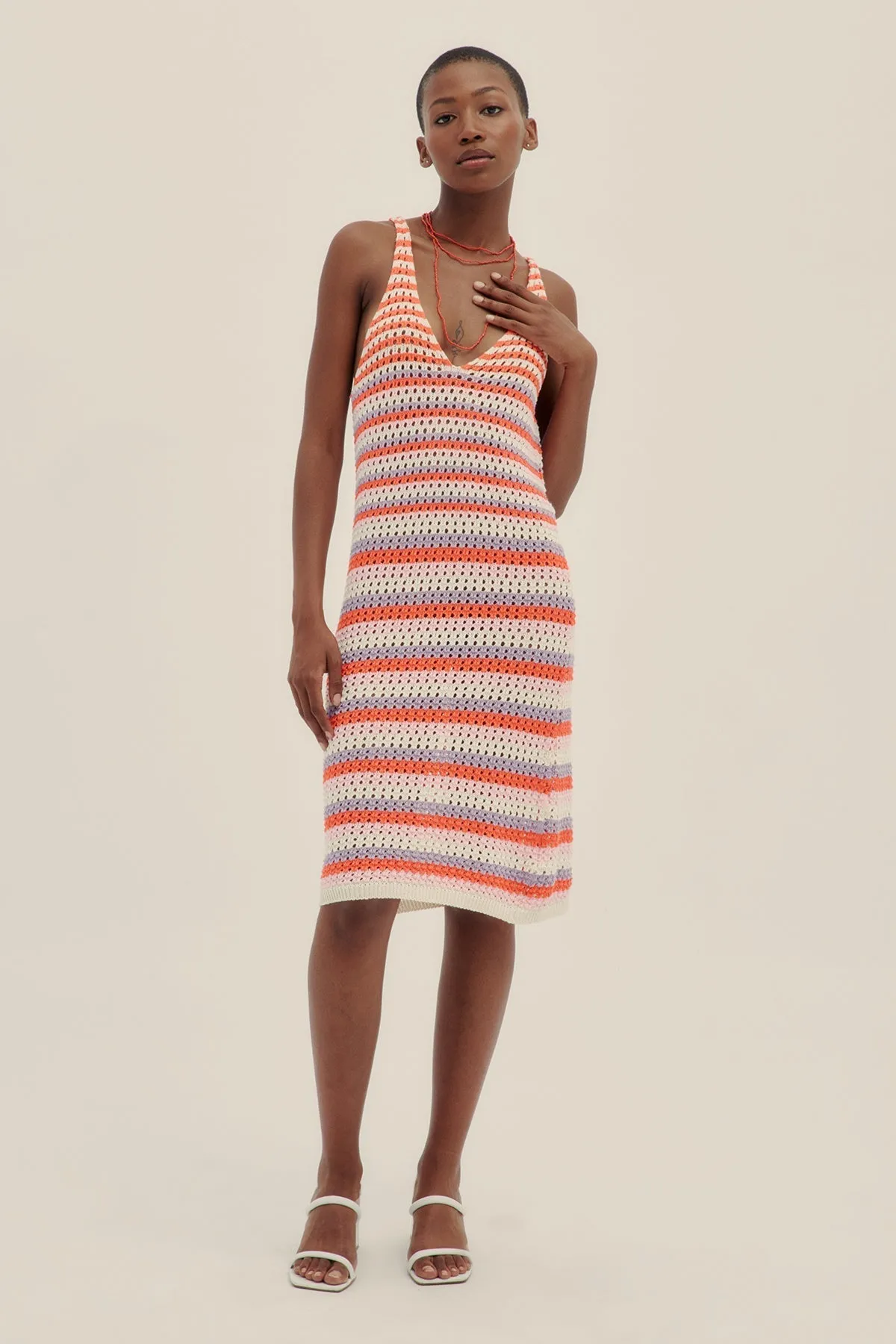 Short Striped Knit Dress