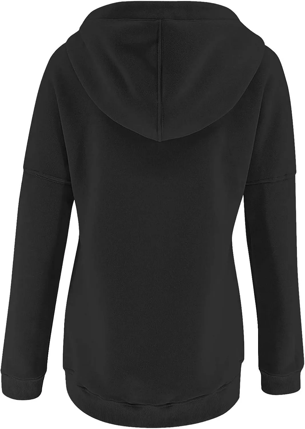 slqdgmryz Hoodies for Women Button Preppy Tunic Sweatshirt Plain Cute Hoodie Drawstring Long Sleeve Pullover with Pockets