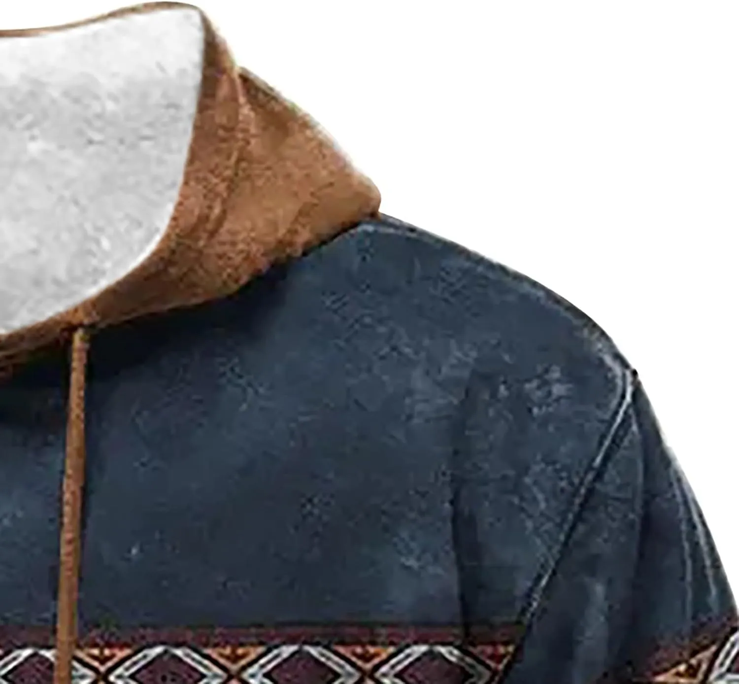 Solid Hoodie Pullover Sweater Mens Autumn And Winter Loose Plus Size Hooded Pullover Sweater Knit Sweatshirt with