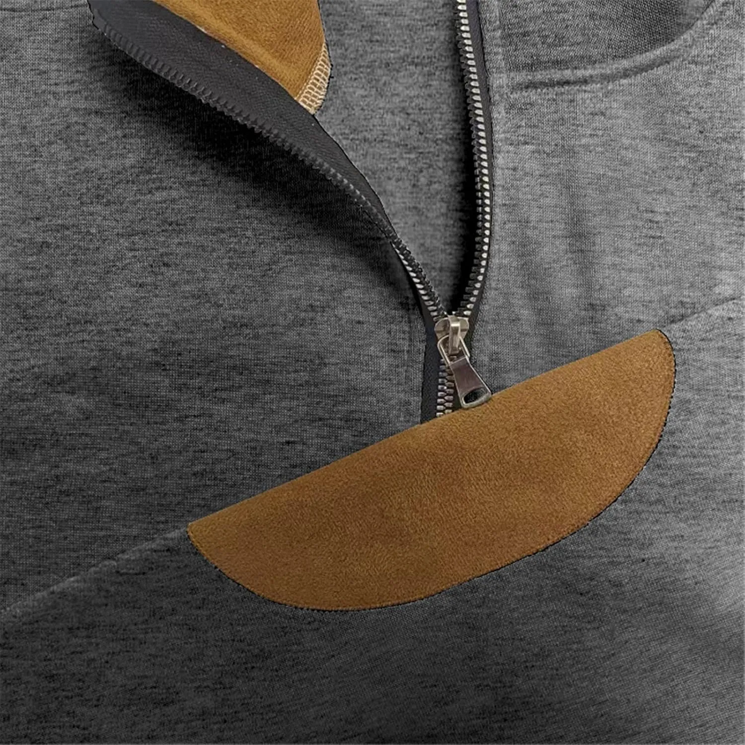 Solid Hoodie Pullover Sweater Men's Fashion Fall And Winter Casual Long Sleeve Half Zip Long Sleeve Sweatshirt Top