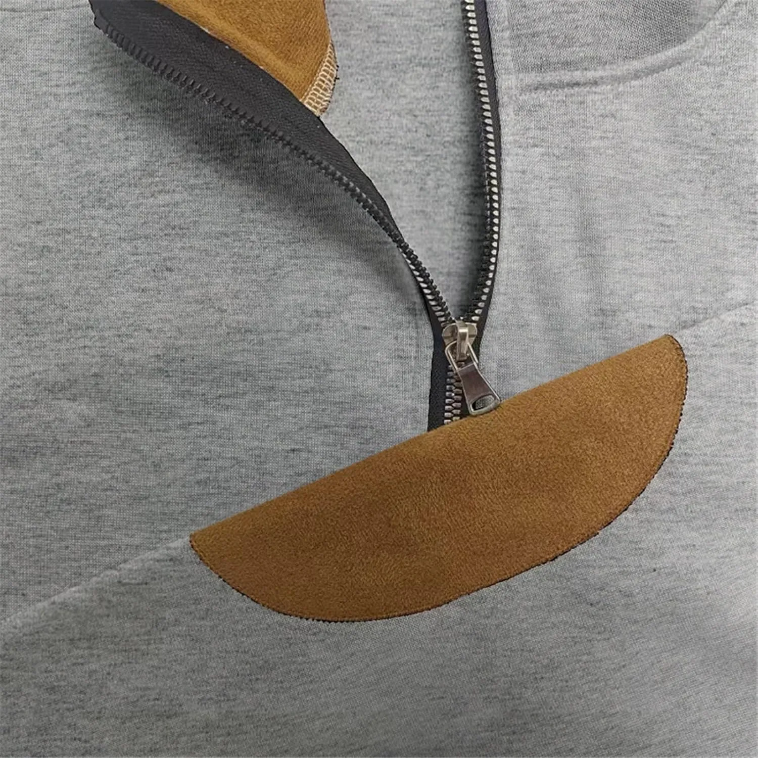 Solid Hoodie Pullover Sweater Men's Fashion Fall And Winter Casual Long Sleeve Half Zip Long Sleeve Sweatshirt Top