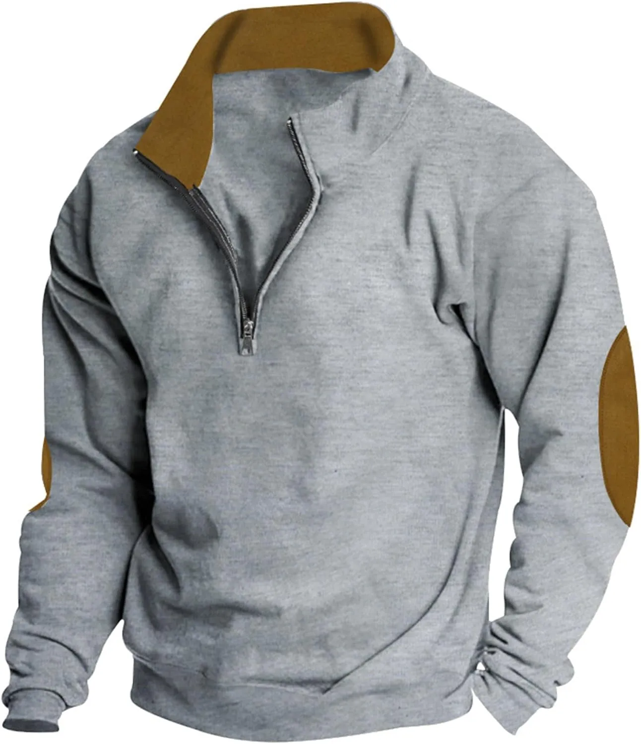 Solid Hoodie Pullover Sweater Men's Fashion Fall And Winter Casual Long Sleeve Half Zip Long Sleeve Sweatshirt Top