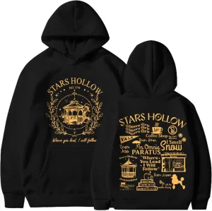 Stars Hollow Sweatshirt Where You Lead I Will Follow Sweatshirts Connecticut 1779 Oversized Hoodie Winter Clothes