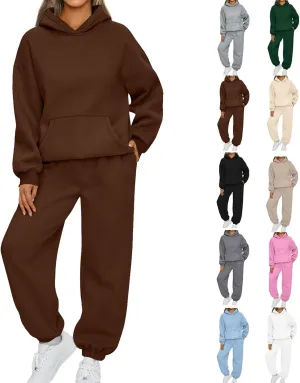 Sweat Suits for Womens 2 Piece Lounge Hoodie Sweatsuit Sets Oversized Sweatshirt Baggy Sweatsuit Casual Y2k Set