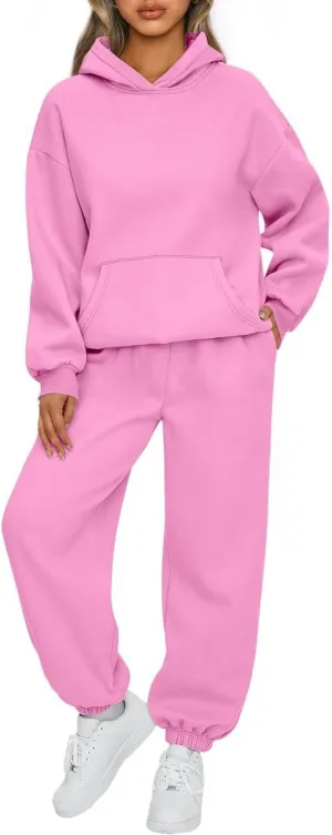 Sweat Suits for Womens 2 Piece Lounge Hoodie Sweatsuit Sets Oversized Sweatshirt Baggy Sweatsuit Casual Y2k Set