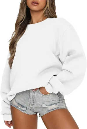 Sweatshirt for Women Crewneck Oversized Long Sleeve Pullover Loose Fit Casual Outfits Fall Sweatshirs 2024