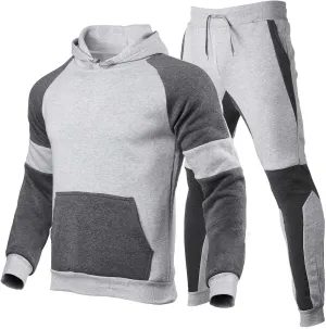 Sweatsuits for Men Set 2 Piece With Hoodie Running Sport Track Suit Casual Jogger Sweatpans Hooded Sweatshirt Set