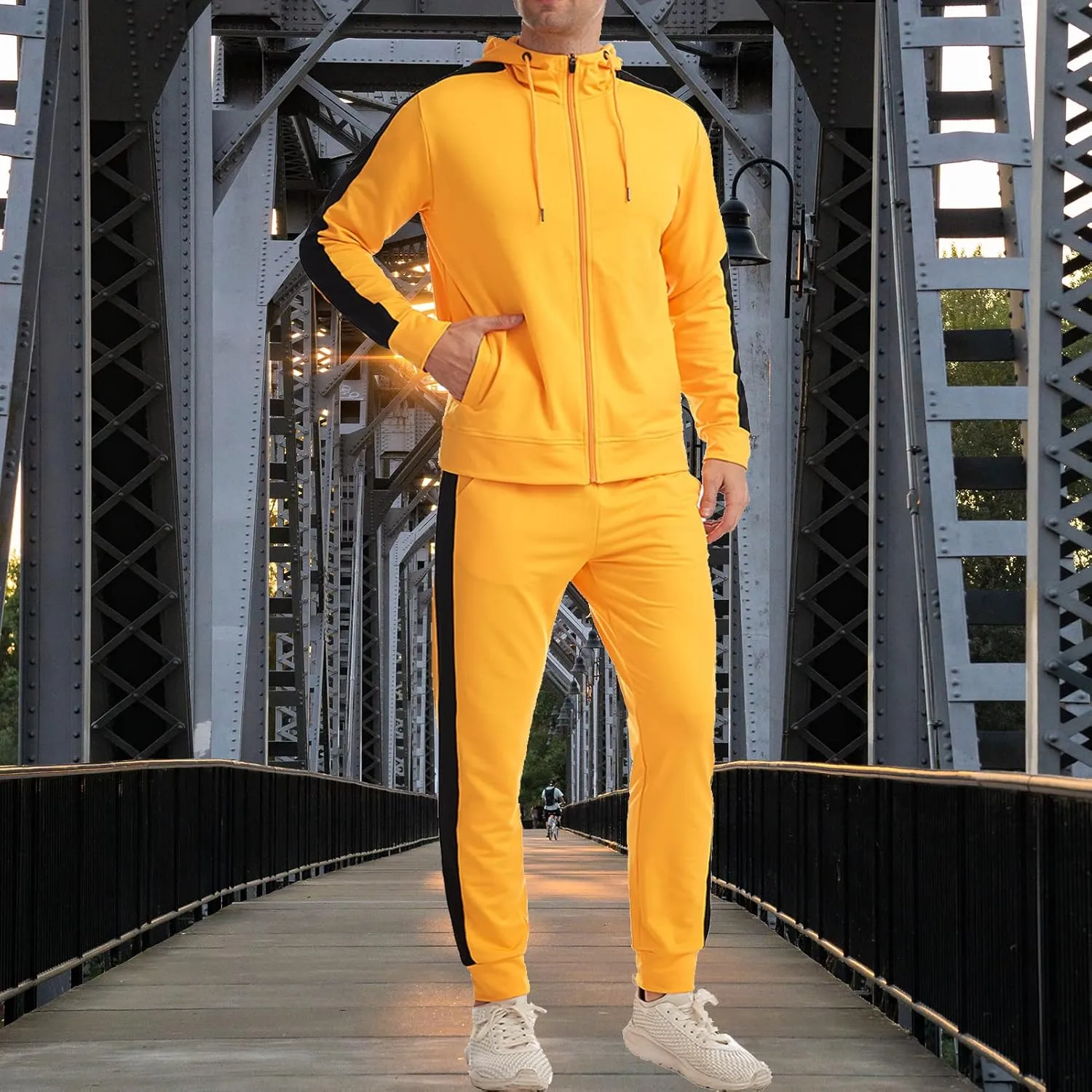 Sweatsuits for Men Tracksuit Men Track Suits 2 Piece Set Zip Up