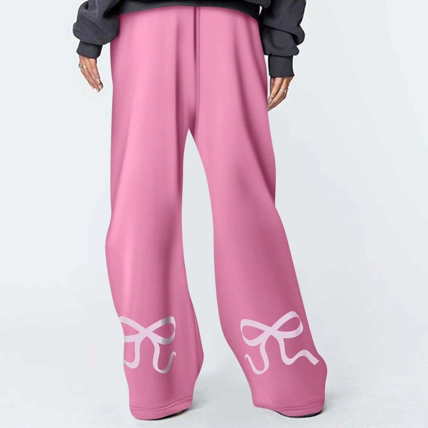 Sweatsuits Women 2 Piece Outfit Fleece Oversized Bow Hoodie and Sweatpants Track Suits Matching Lounge Pants Sets