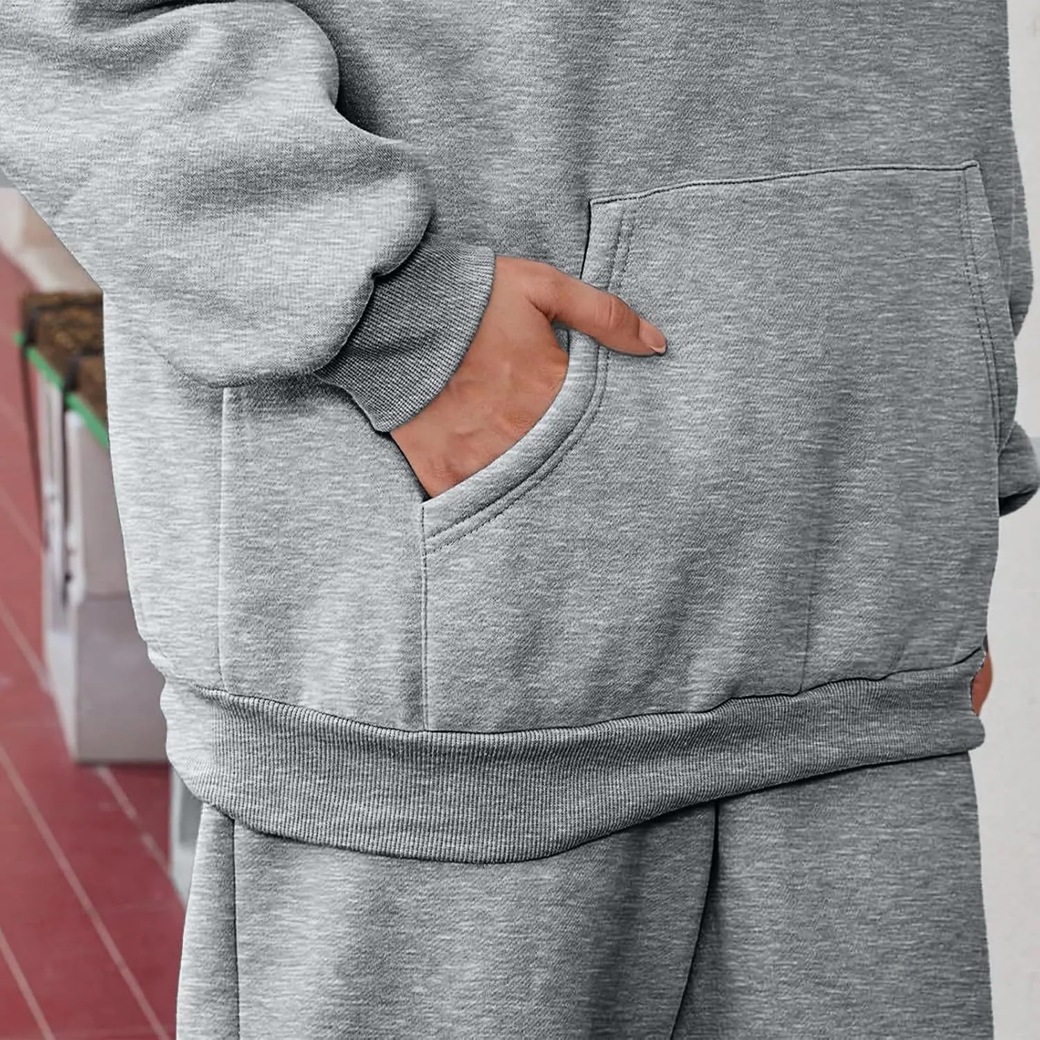 Sweatsuits Women 2 Piece Outfit Fleece Oversized Hoodie Joggers Sweatpants Track Suits Matching Lounge Pants Sets