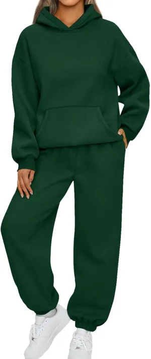 Sweatsuits Women 2 Piece Outfit Lounge Oversized Casual Long Sleeve Pullover Y2k Winter Fashion Tracksuits