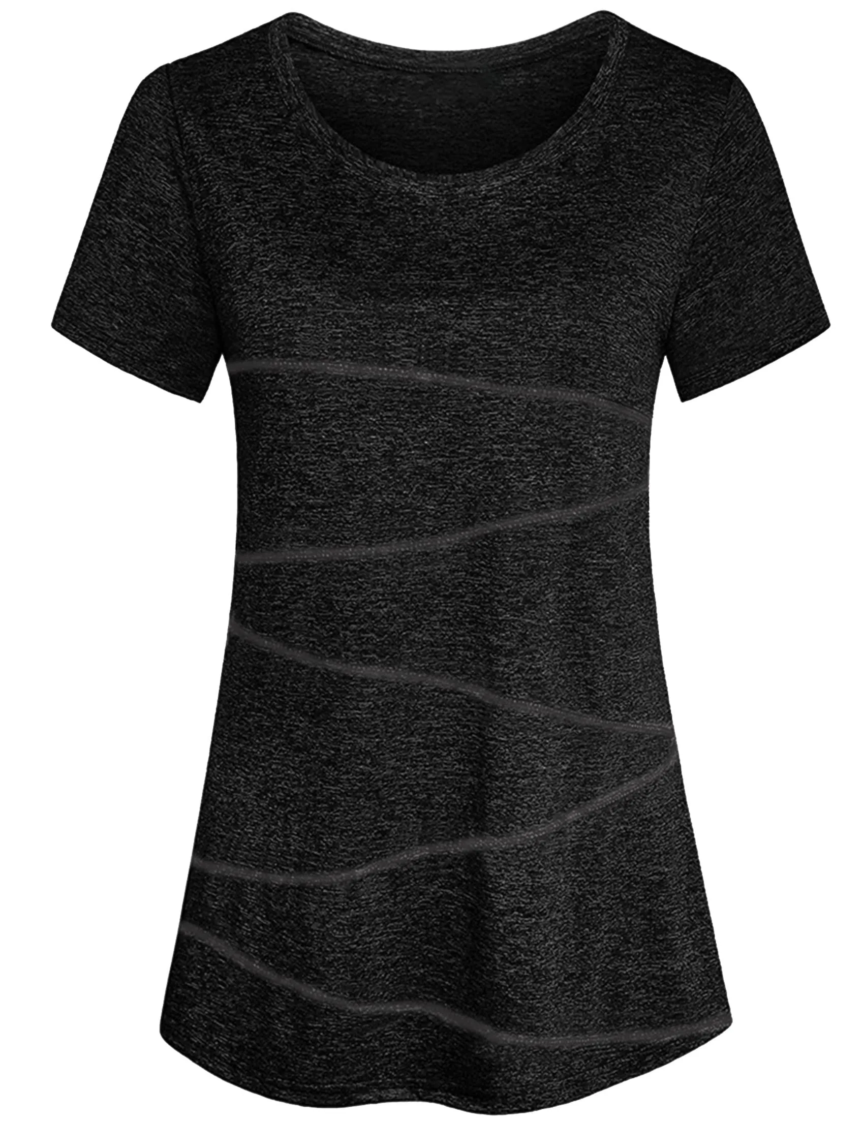 T-SHIRT Sport Femme  Manches Courtes Top de Yoga Casual Respirant