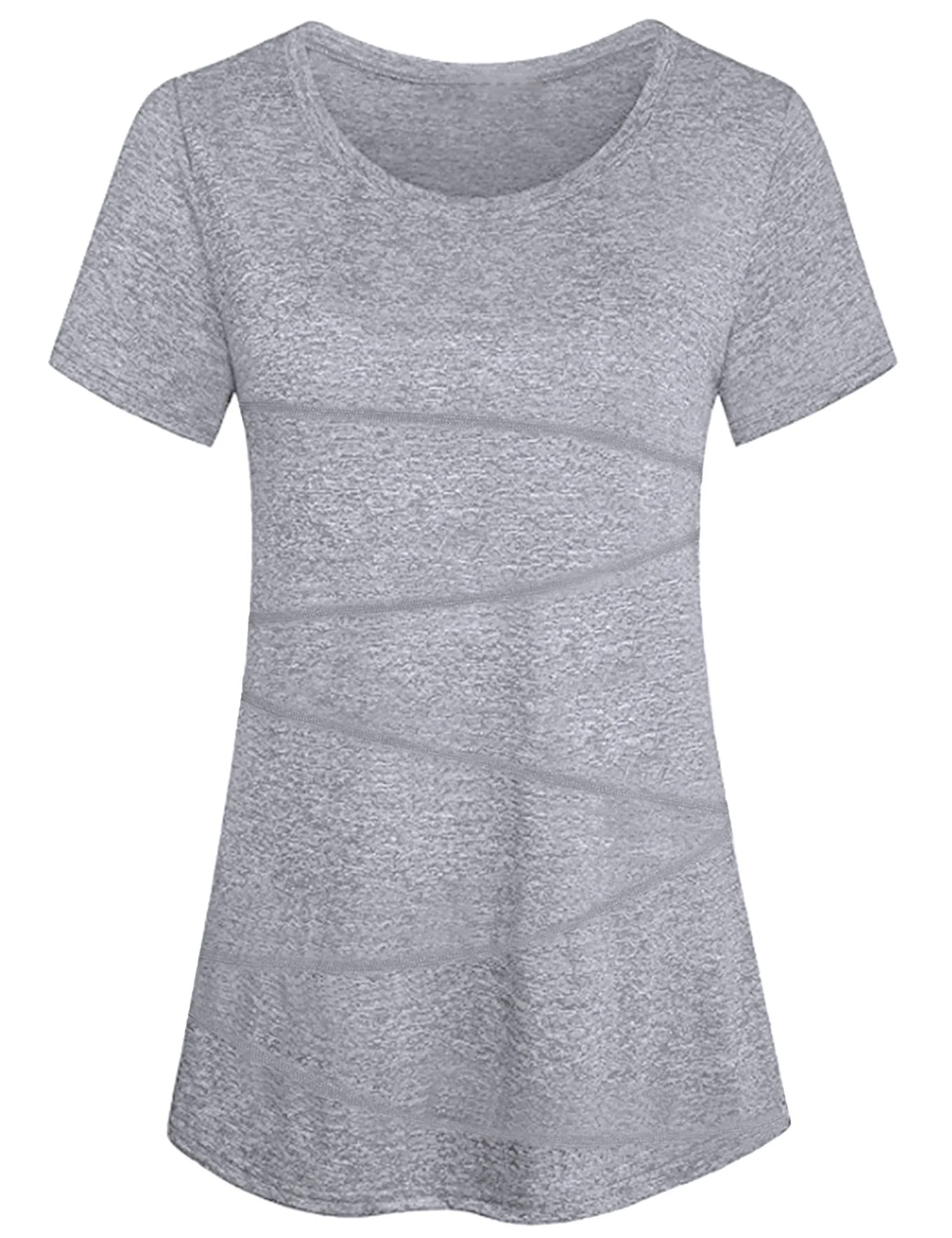 T-SHIRT Sport Femme  Manches Courtes Top de Yoga Casual Respirant