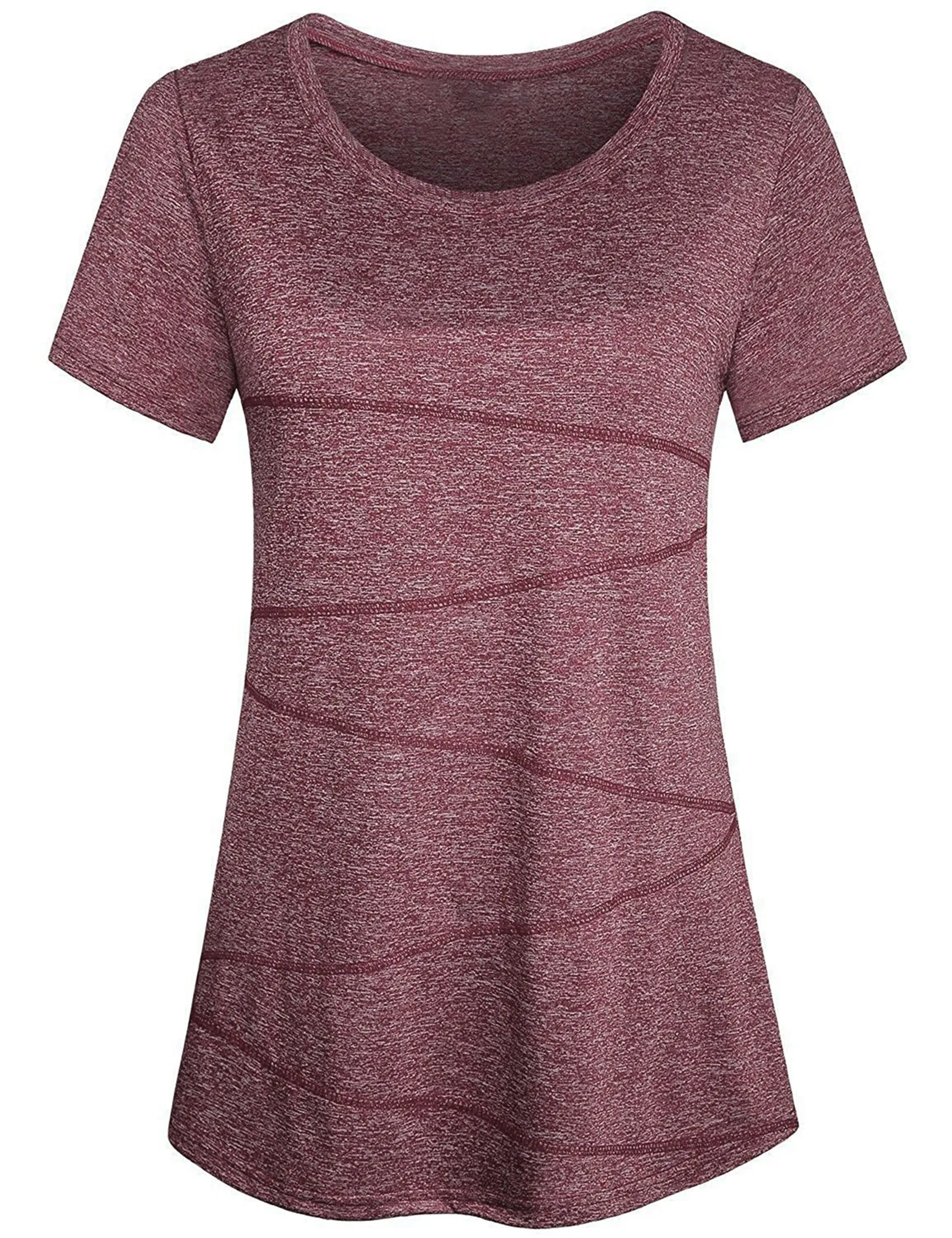 T-SHIRT Sport Femme  Manches Courtes Top de Yoga Casual Respirant