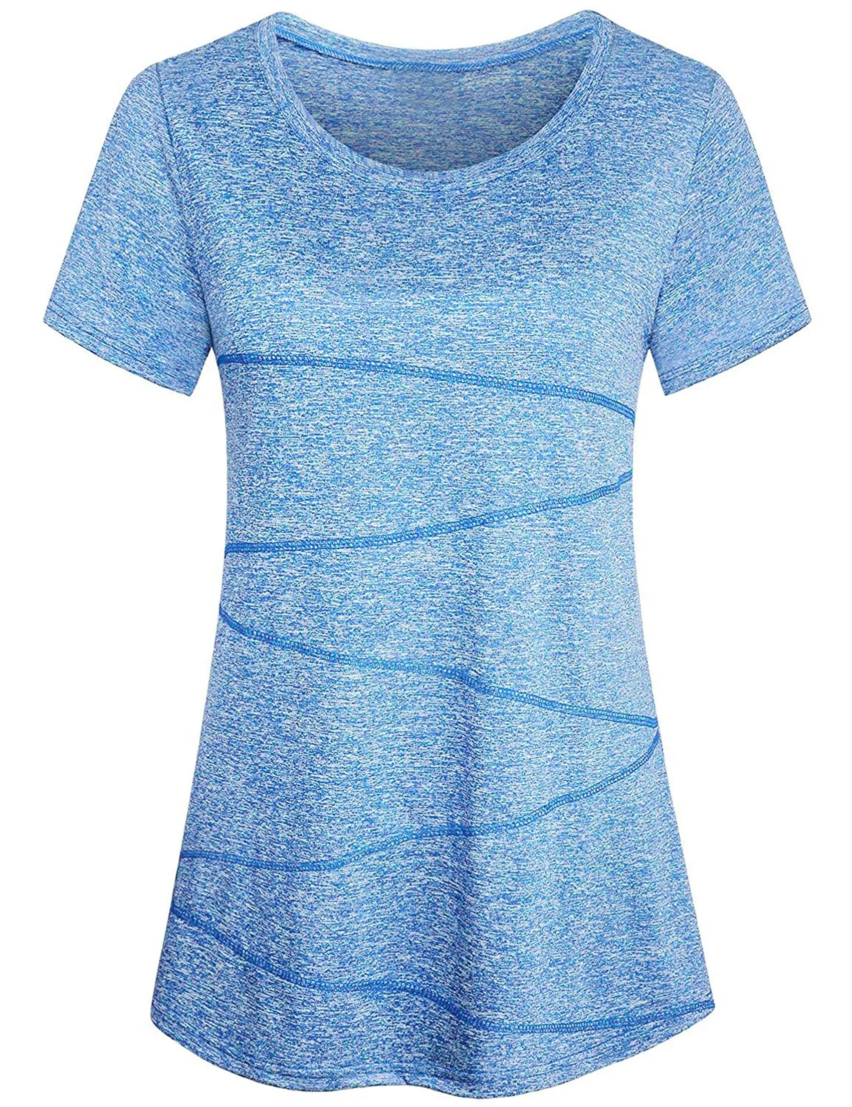 T-SHIRT Sport Femme  Manches Courtes Top de Yoga Casual Respirant