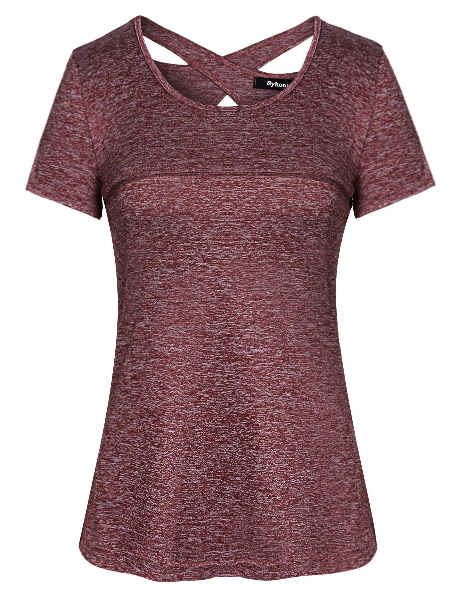 T-SHIRT Sport Femme  Manches Courtes Top de Yoga Casual Respirant
