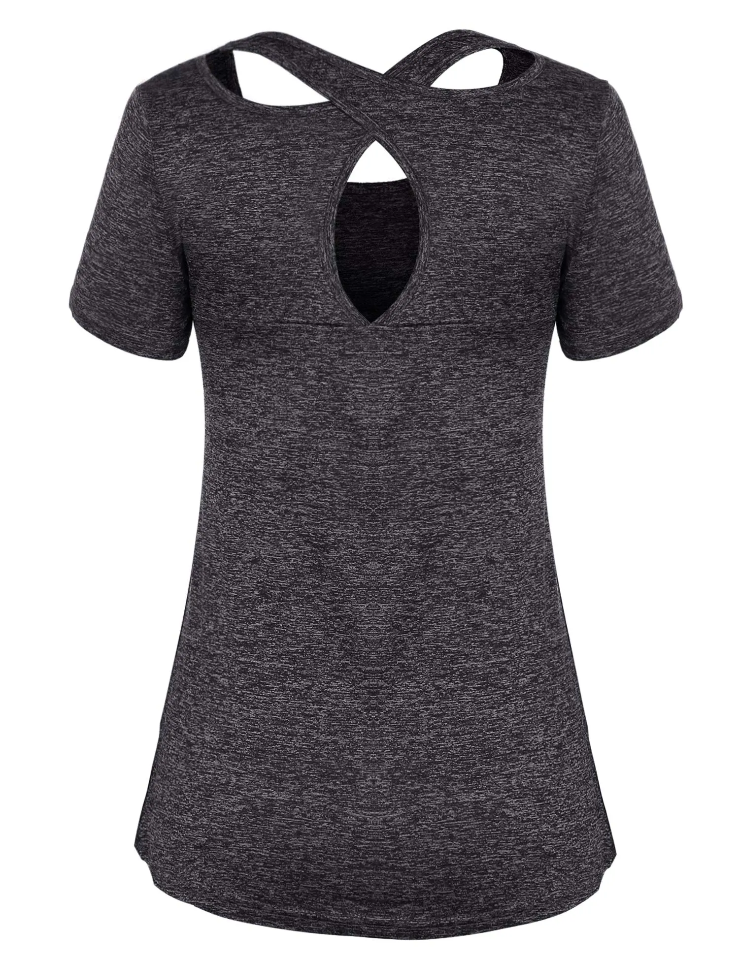 T-SHIRT Sport Femme  Manches Courtes Top de Yoga Casual Respirant