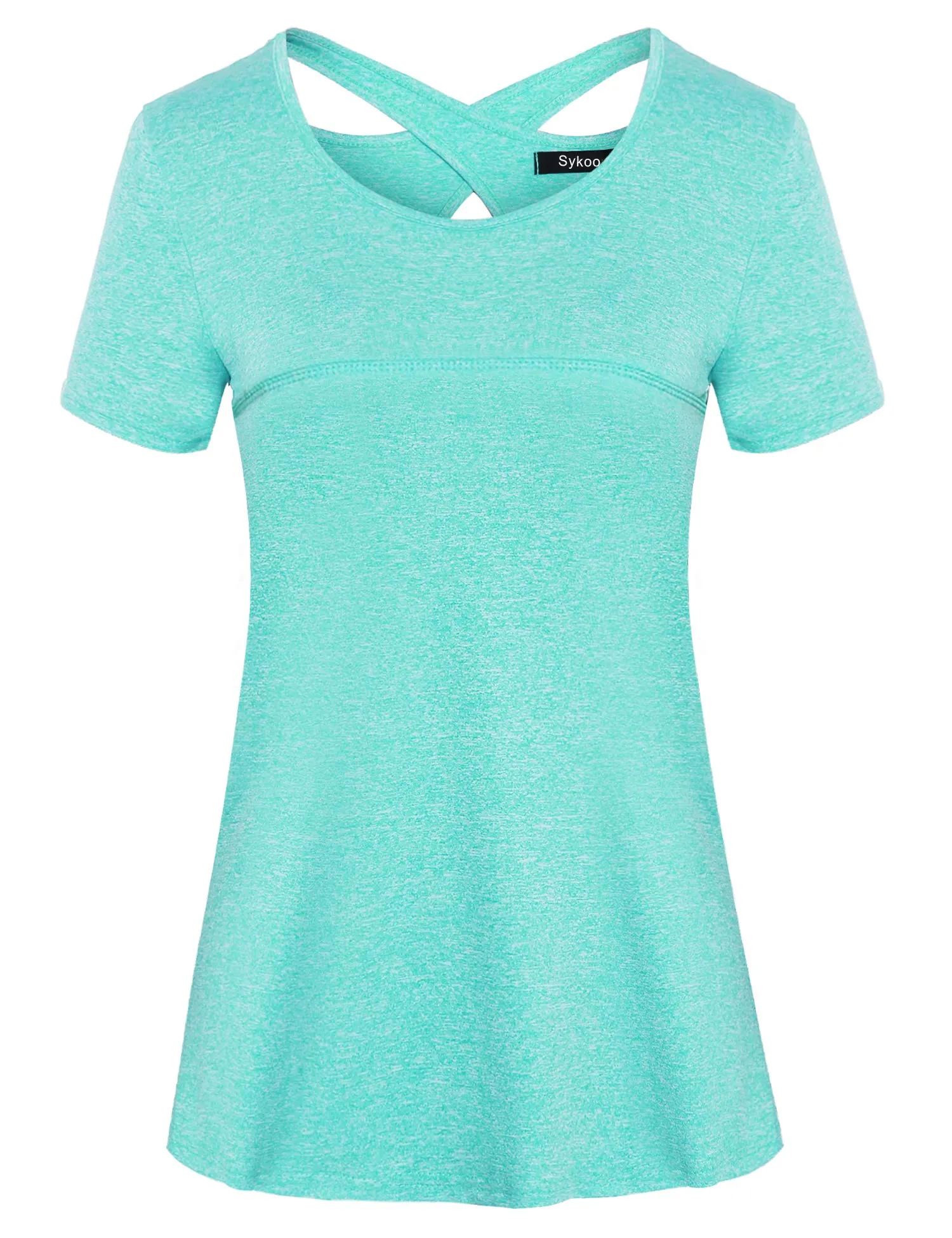 T-SHIRT Sport Femme  Manches Courtes Top de Yoga Casual Respirant