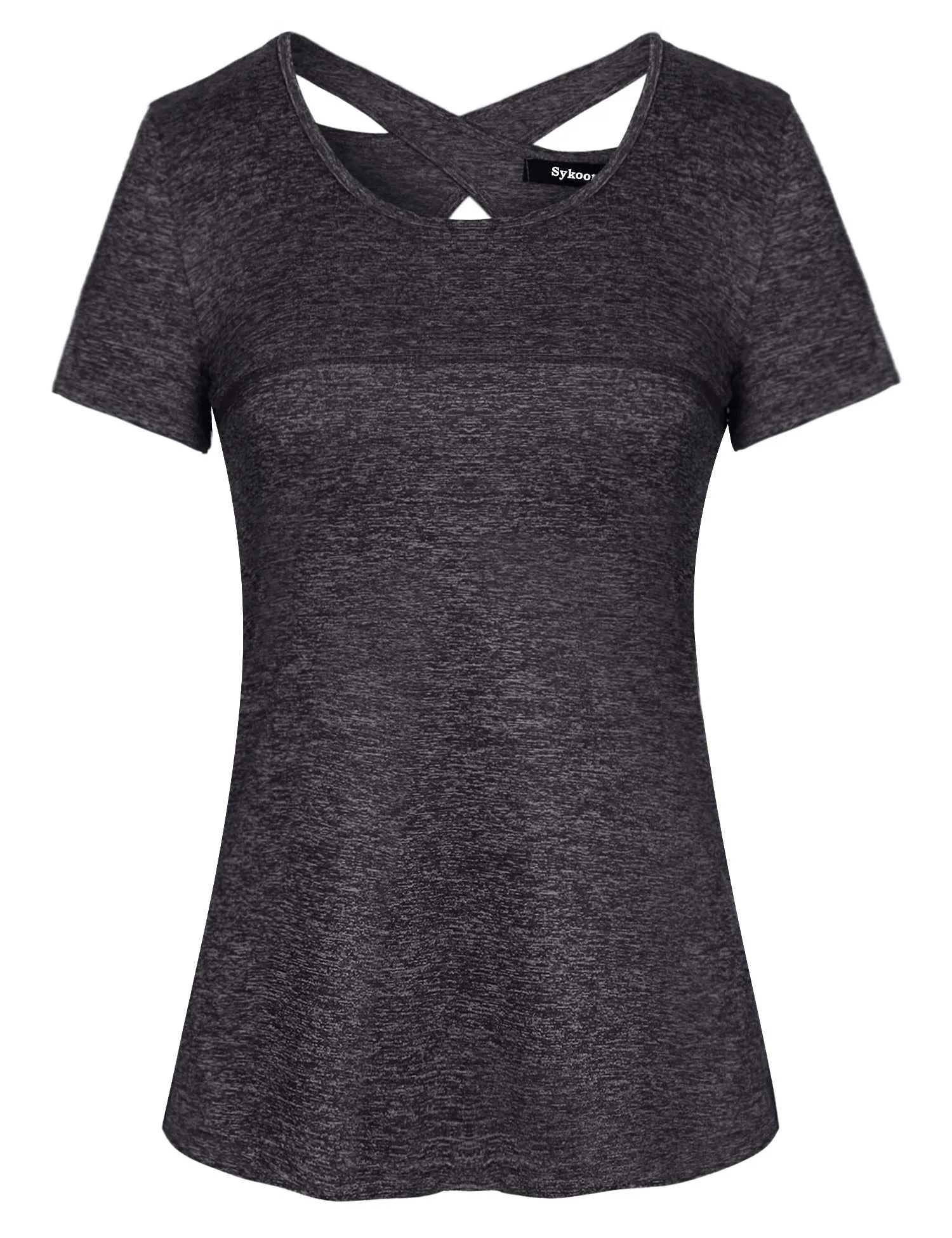 T-SHIRT Sport Femme  Manches Courtes Top de Yoga Casual Respirant