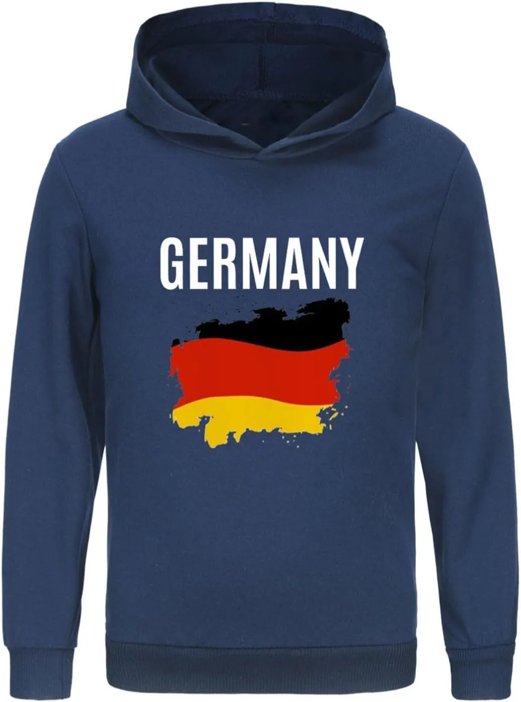 Teen Boy Girl German Flag Pullover Hoodie Kids Toddler Long Sleeve Printed Sweatshirt with Hood Fashion Letter Tops