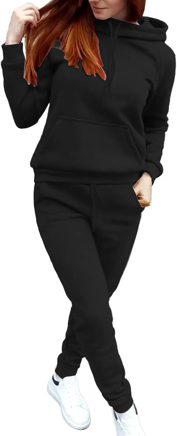 Track Suits for Women Set - 2 Piece Outfits Sweatsuit Pocket Hoodies with Pants Spring Jogging Workout Sets for Women
