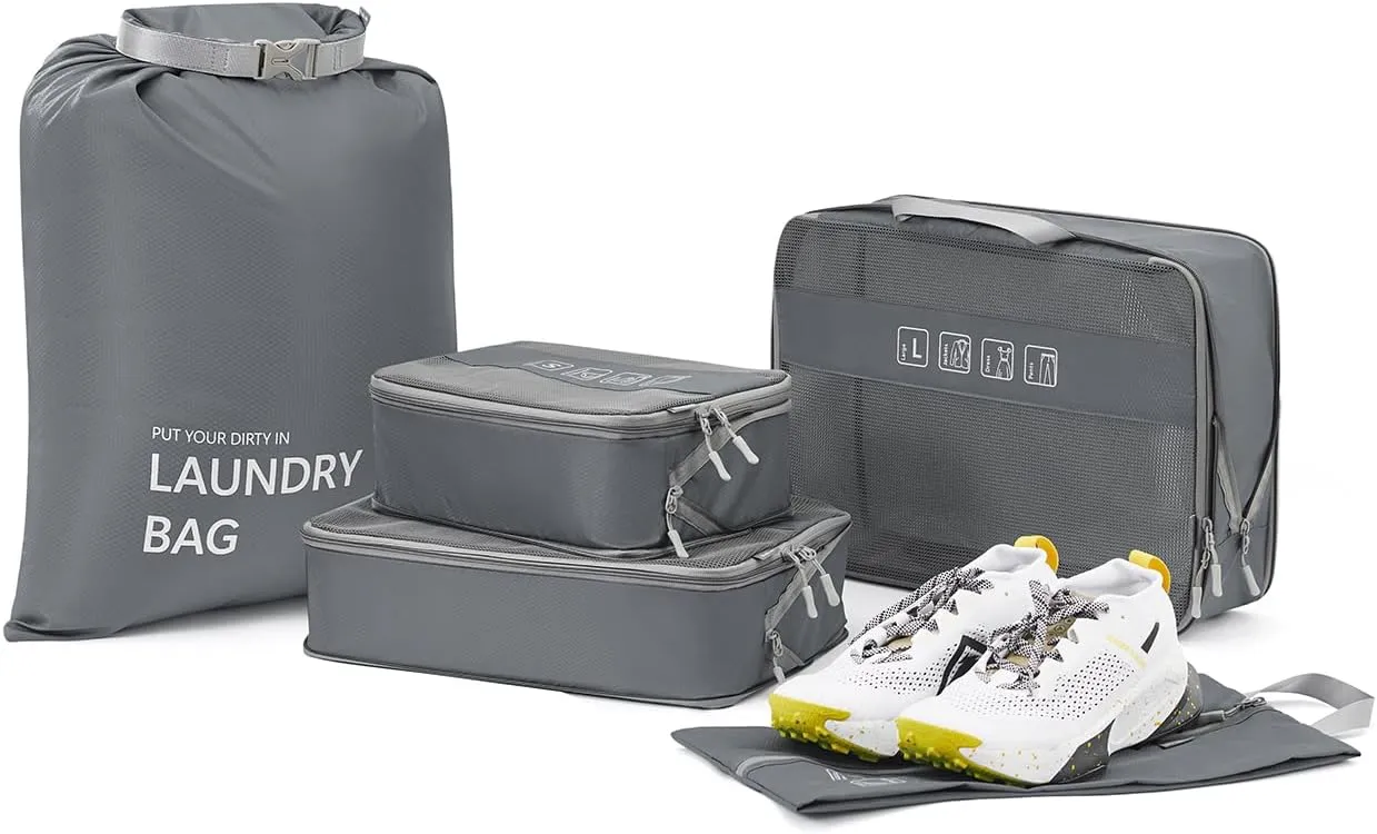 Travelkin 3 Set Packing Cubes - Compression Packing Cubes for Suitcase, Travel Organizers Bag Set