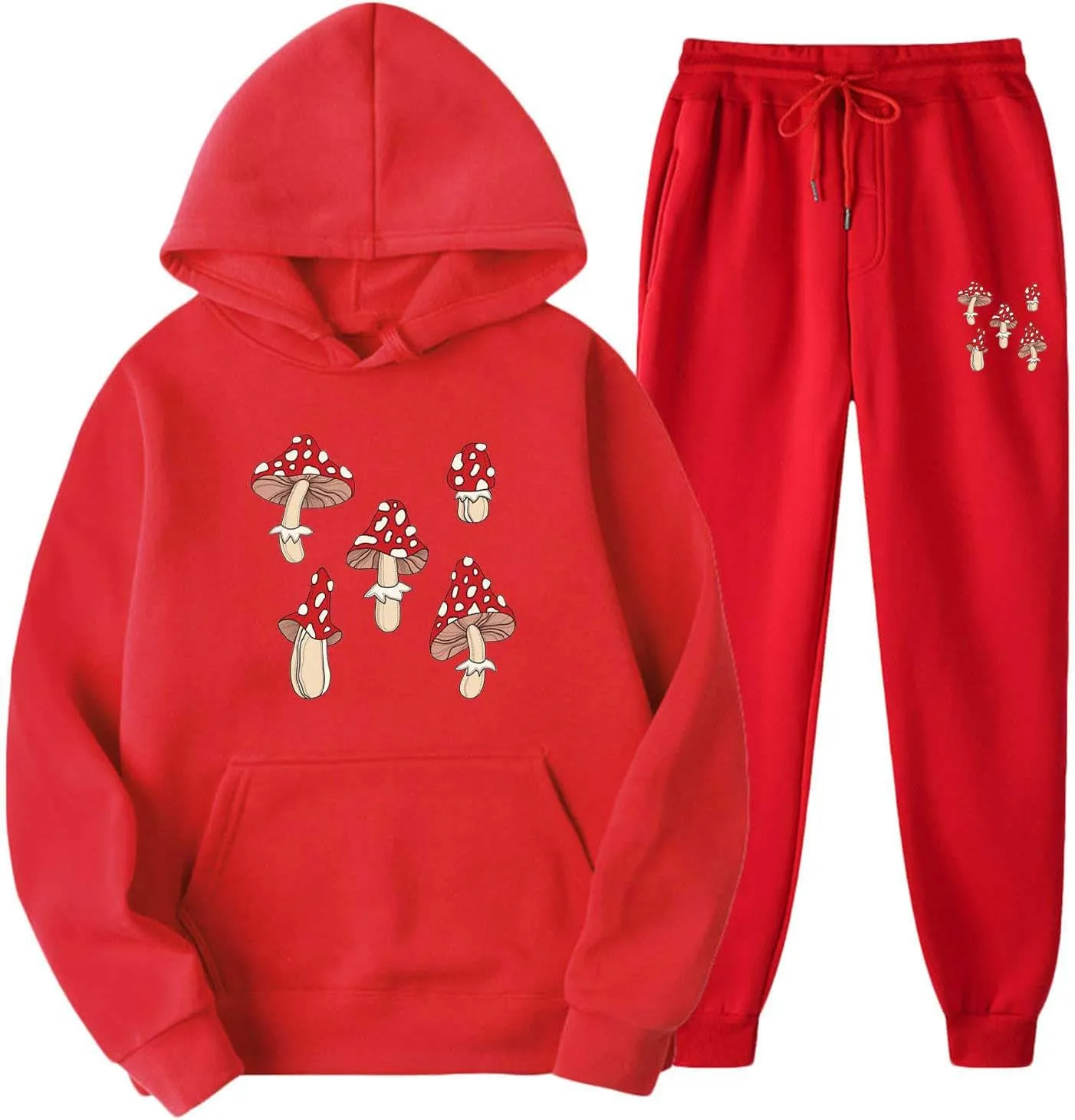 Unisex Crewneck Sweatsuit Set Men Women Oversized Jogger Sports Tracksuit Hoodies and Sweatpant 2 Piece Outfits