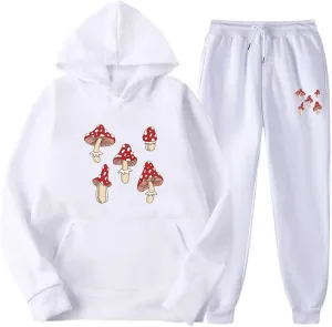 Unisex Crewneck Sweatsuit Set Men Women Oversized Jogger Sports Tracksuit Hoodies and Sweatpant 2 Piece Outfits