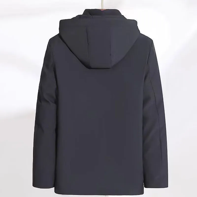 Warm Gift Mens Thermal Thick Hooded Parka Coat