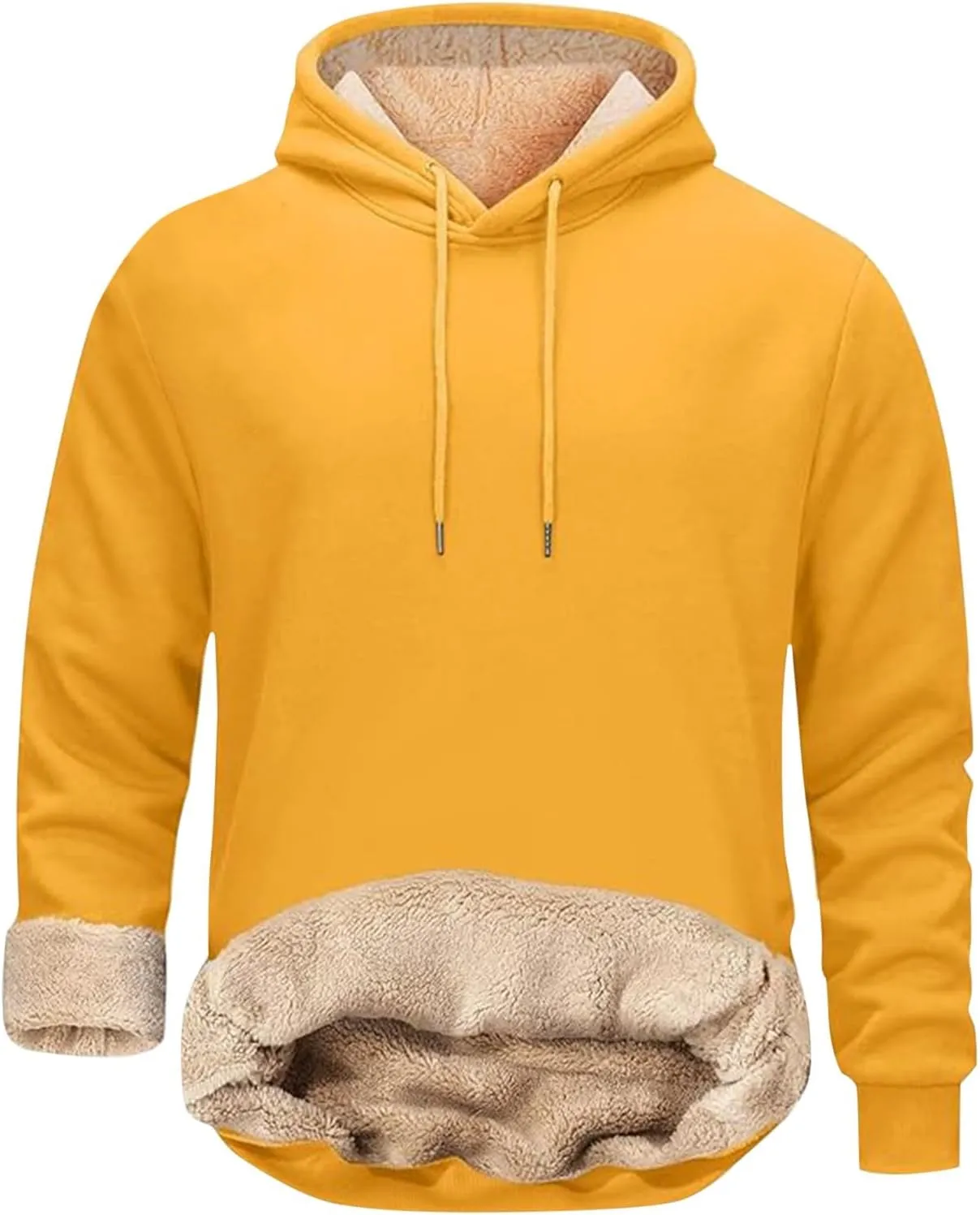 Warm Hoodies for Men 2024 Winter Fleece Heavyweight Thick Hoodie Pullover Sweatshirts Thermal Jacket with Pockets