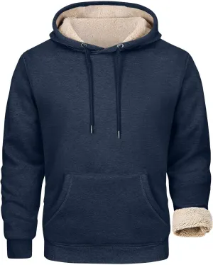 Winter Hoodies For Men Fleece Pullover Men Mens Fleece Lined Sweatshirts Fleece Hoodie Men'S Fleece Crewneck Hoodie