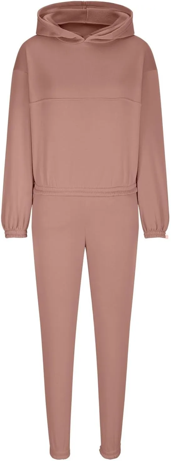 Women 2 Piece Outfits Lounge Hoodie Sweatsuit Sets Oversized Sweatshirt Fall Joogers Sweatpants with Pockets