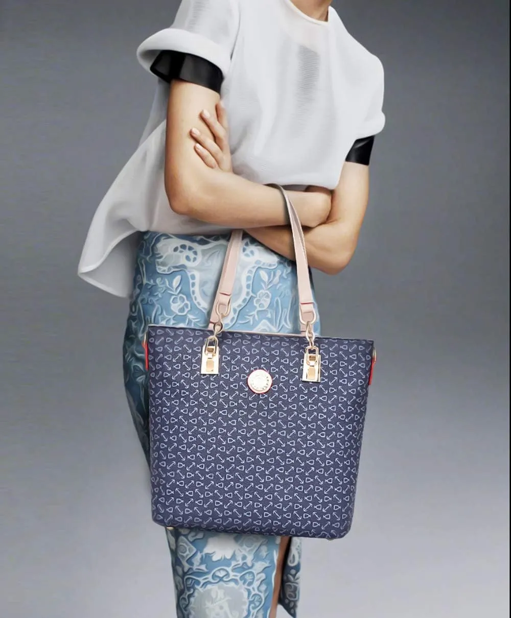 Women Handbag Set 6 Pcs PU Leather Tote Purse Set Multi-purpose Classic Shoulder Bag