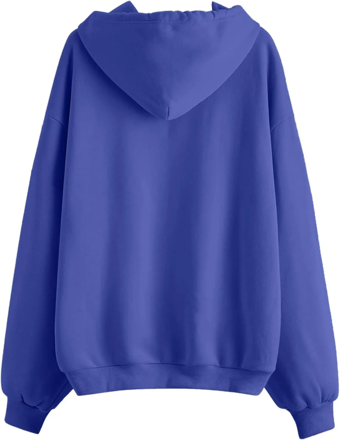Women Oversized Hoodies Sweatshirts Solid Zipper Long Sleeve Jacket Tops Pullover Drawstring Trendy Outfit with Pocket