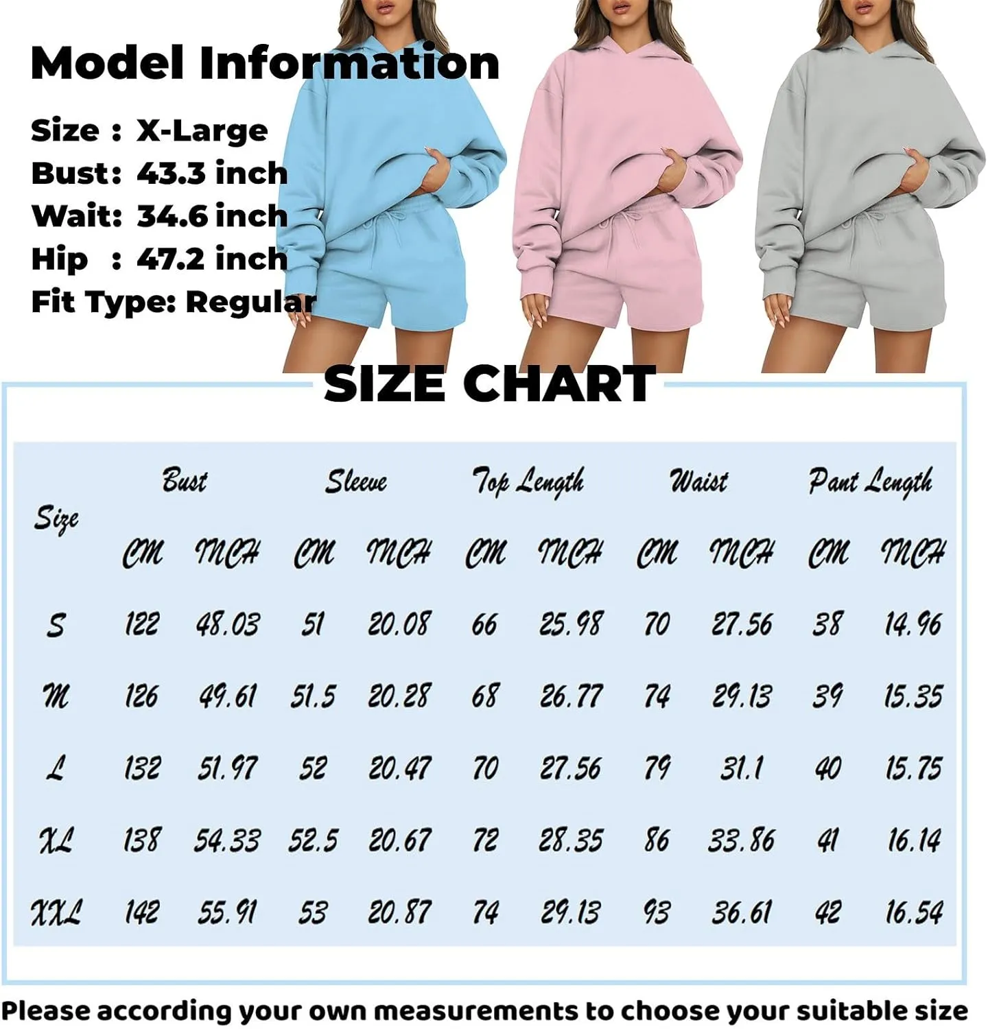 Women's 2024 Fall Oversized 2 Piece Outfits Lounge Hoodie Sweatsuit Lounge Sets Casual Top and Shorts with Pockets